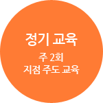 정기 교육 주2회 지점 주도 교육